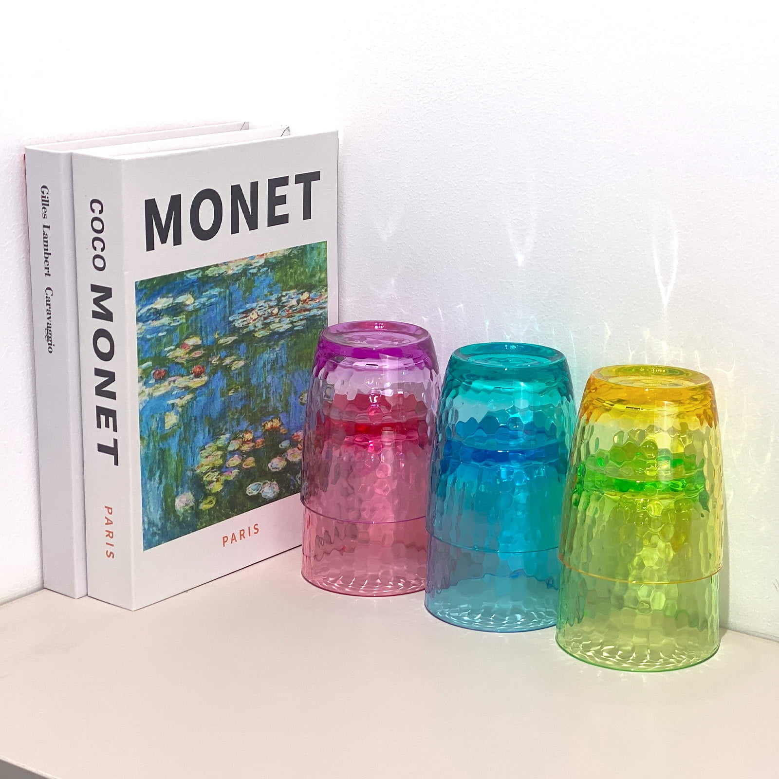 8er-Set Plastikbecher 710ml (24oz) - BPA-frei, Bruchsicher, Spülmaschinengeeignet (Gelb)