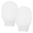 thumbnail image 6 of DEEPCRAFF 2-Pack White Exfoliating Shower Gloves for Arms, Legs, Chest & Back - Gentle Skin Scrub Mitts, 6 of 8