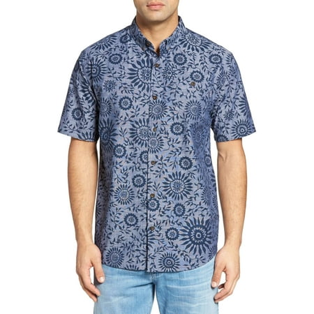 Jack O'Neill NEW Blue Mens XL Button Down Printed Short-Sleeve Shirt