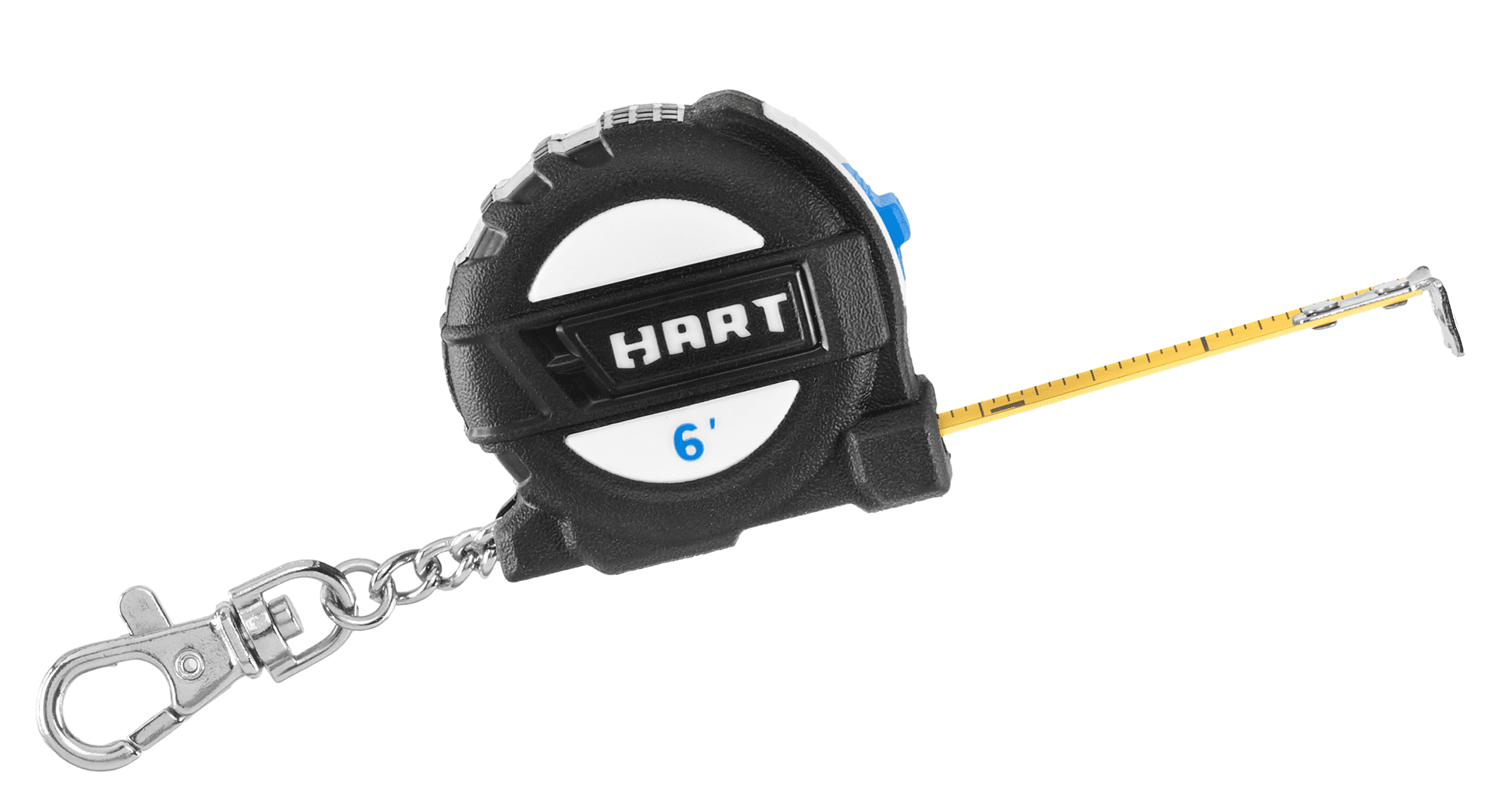HART 3-Pack 6-Foot Compact Tape Measure Keychain, Wide-Blade