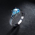 thumbnail image 2 of Womens Alloy Ring With Black Diamond Gem Inlay Fashion Jewelry And Artificial Gemstone Inlay Individually Packed, 2 of 5