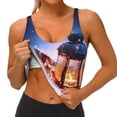 thumbnail image 4 of Fotbe Lantern On Snow With Christmas Pattern Womens' Sports Bra Longline Wirefree Padded with Medium Support Sports Moisture-Wicking Workou Vest,Tank Top-X-Large, 4 of 9