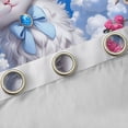 thumbnail image 4 of Castle Fairy Kids Teens Girls Kawaii Bow White Cat Black Out Curtains,Pink Floral Rose Curtains Pack of 2 (42x63 Each),Starry Sky Bedroom Curtains,Microfiber Bedroom Decor, 4 of 6