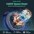 thumbnail image 4 of Electric Bike for Adults, Class 2 20 MPH, 750W Fat Tire Ebike, 48V 15.6Ah 748.8Wh Removable Battery, 20 x 4 Inch, Full Suspension, UL2849, 4 of 11