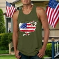 thumbnail image 4 of Caqnni Men's Workout Tank Tops American Flags Shirts for Men Summer Sleeveless Gym Bodybuilding Muscle Cut Off T-Shirts (AG,3XL), 4 of 4