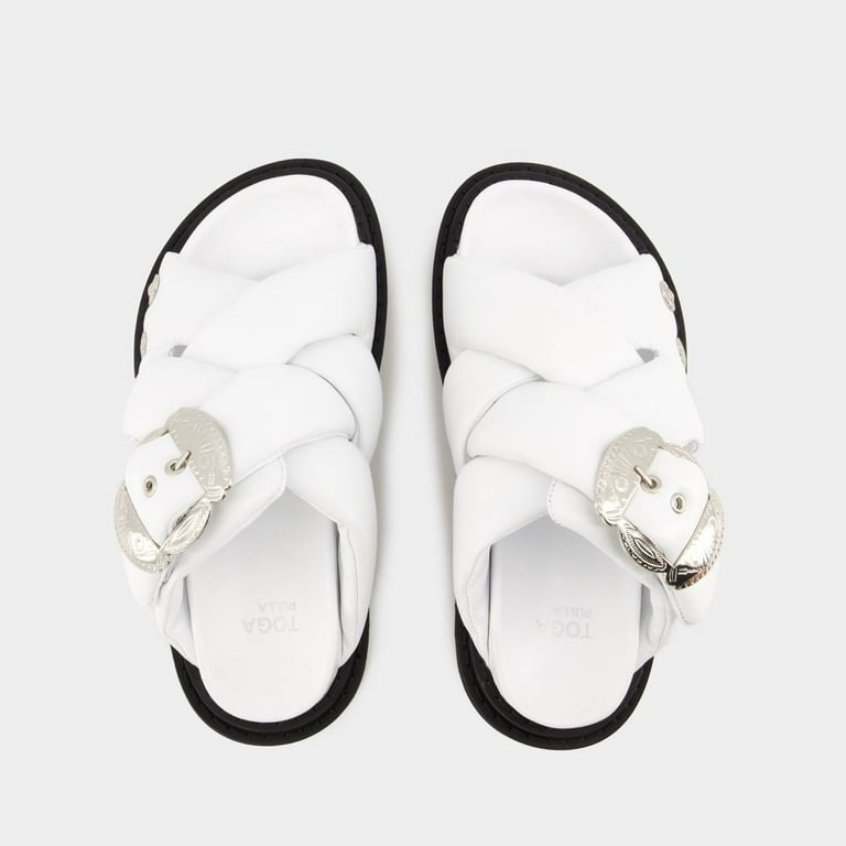 【関税込み】Aj1317 Sandals - Toga Pulla - Leather - White Toga Pulla Aj1317 Sandals - Leather - White White (Women's