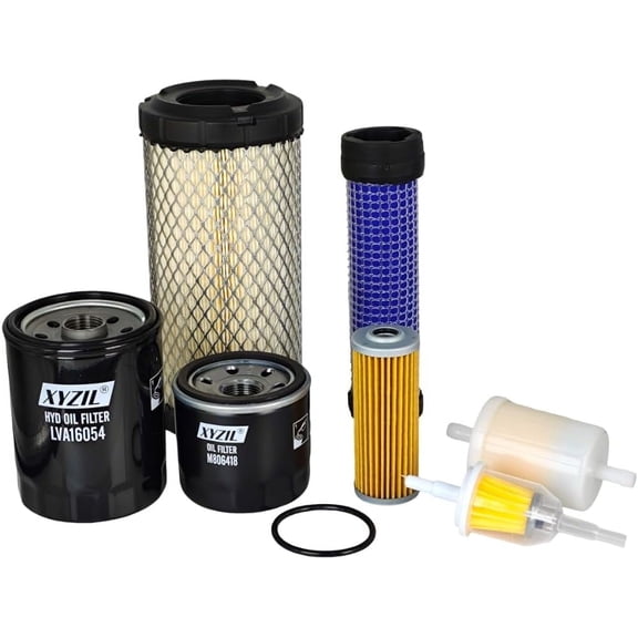 XYZIL Filter Kit LVA21035 Compatible with John Deere 1023E 1026R Compact Utility Tractor 1023E SN -117913 1026R SN -202258 Oil Hydraulic Air Inline Fuel M113621 M806418 LVA16054 AM116304 MIU804763