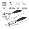 thumbnail image 2 of Zeeyh Set of 2 Y-Shaped Vegetable Peelers, I-Shaped Potato Carrot Peelers, Stainless Steel Fruit Peelers Channel Knife,Potato Peelers for Kitchen,, 2 of 6