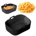 thumbnail image 2 of Classic Kitchen Accessories, Upgrade Air Fryer Silicone Liners Side Opening Hole Large Capacity Double Stack Air Fryer Silicone Liners Accessories, 2 of 4