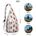 thumbnail image 3 of Strawberry Sling Backpack – Cute Watercolor Fruit Crossbody Daypack for Women, Teens & Berry Lovers – Pink & Red Summer Style Bag for Travel, Hiking, School & Sweet Adventures, 3 of 4