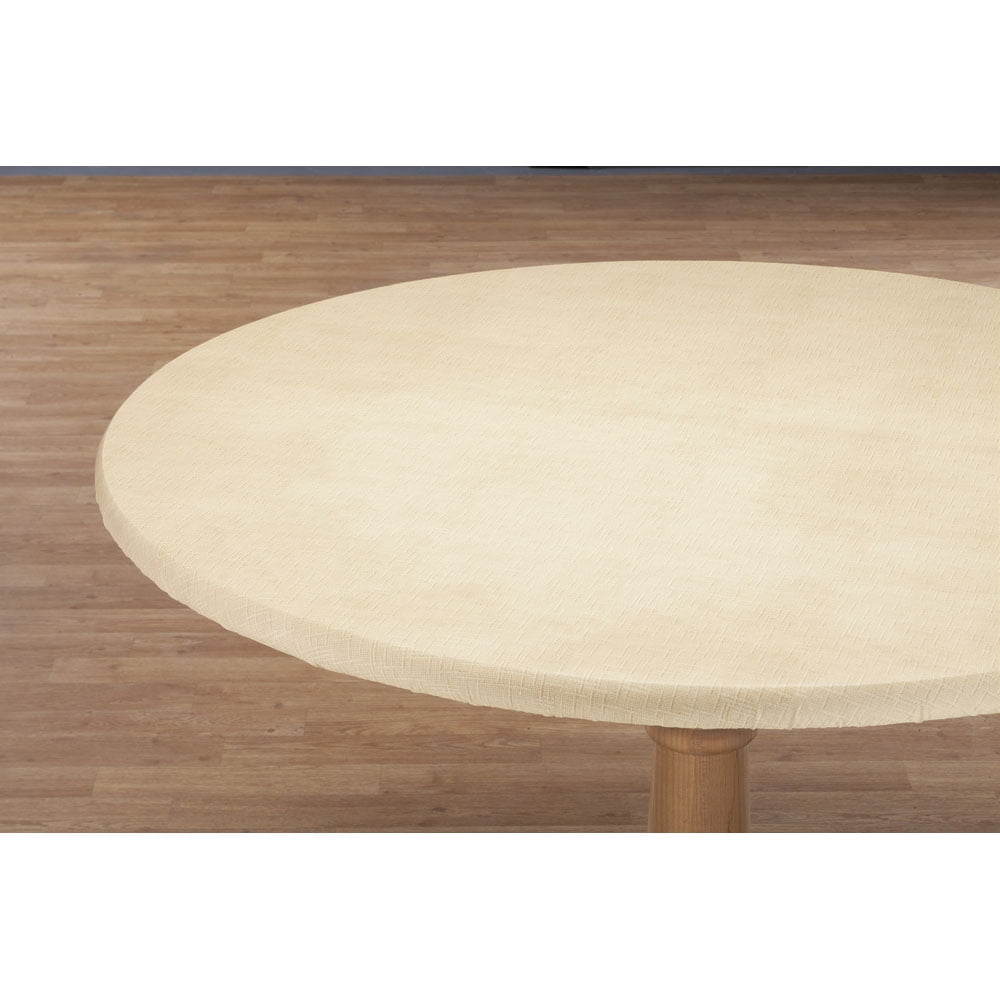 Illusion Weave Vinyl Elasticized Table Cover by HSK 40" 44" dia