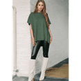 thumbnail image 7 of Women'S Loose Dropped Shoulder Short Sleeve Pullover Sweater Green XL, 7 of 7