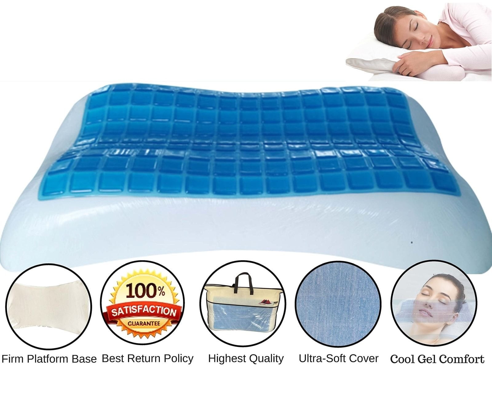 Memory Foam Contour GelTopped Pillow by FOMI Care