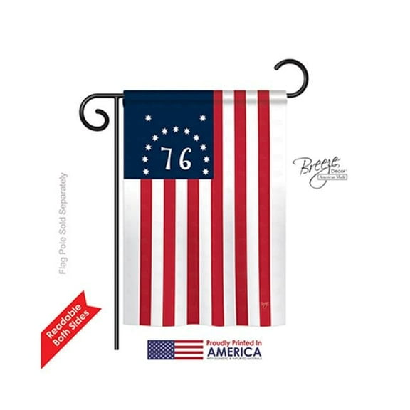 Breeze Decor 58233 Historic Bennington 2-Sided Impression Garden Flag - 13 x 18.5 in.