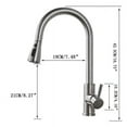 thumbnail image 4 of Touch Kitchen Sink Faucet Pull Out Sprayer Brushed Nickel Mixer Tap, 4 of 6