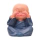 thumbnail image 2 of Aquatic Wood Green Potted Little Monk Decoration, 2 of 5