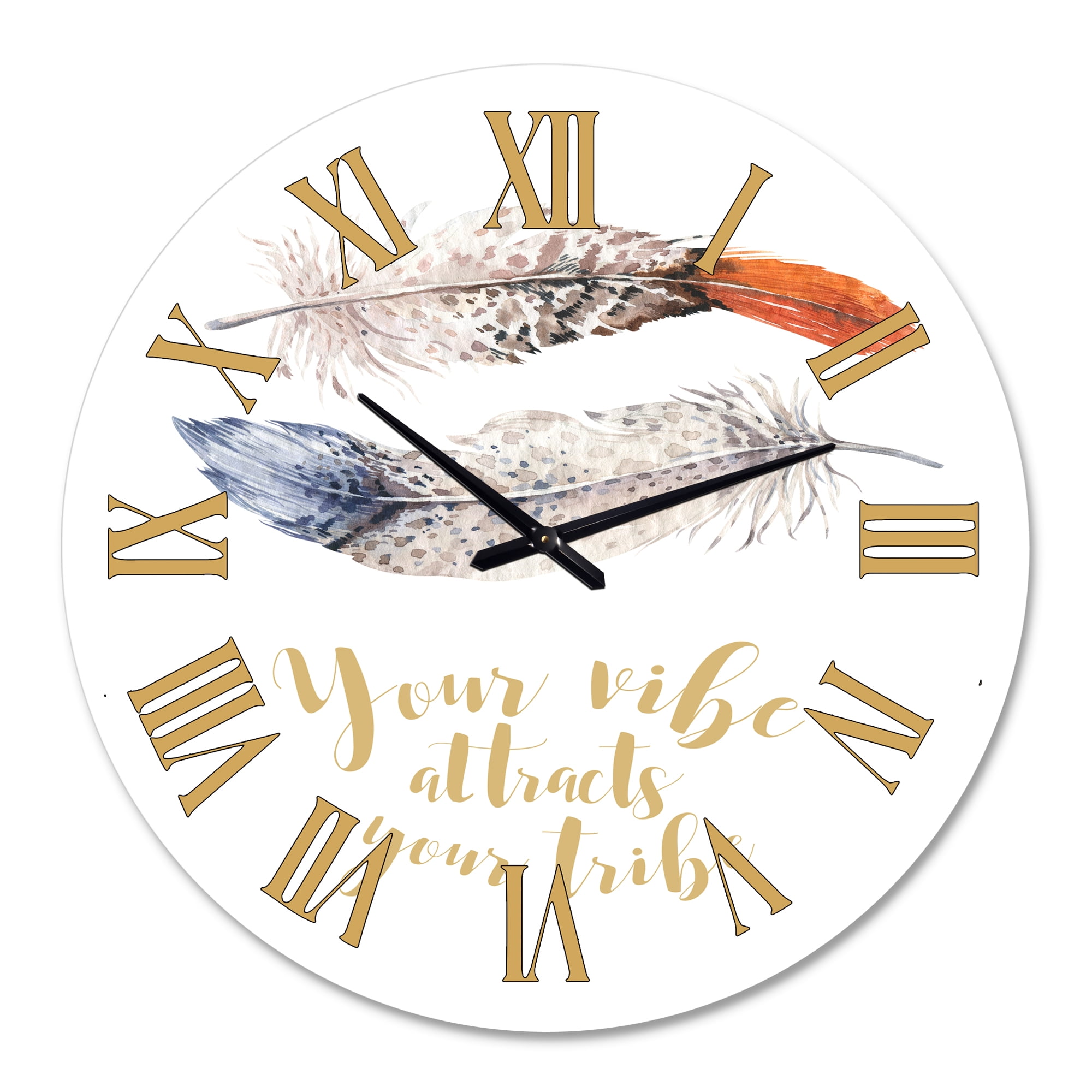 Designart 1 in Quartz Bohemian Wall Clock