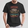 thumbnail image 2 of 1981 Genuine Original Parts T-Shirt for Men – Vintage Retro Graphic Tee, Classic 80s Style Shirt, All Original Parts Since 1981, Funny Birth Year Apparel, Gift for Men Born in 1981, 2 of 3