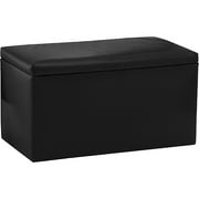 Skyline Furniture - Vinyl Storage Bench, Black
