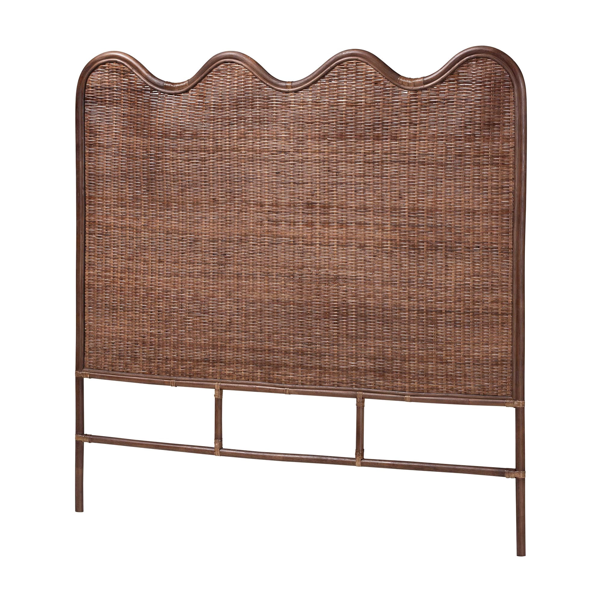 bali & pari Einya Boho Standalone Headboard, King, Coffee Bean