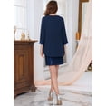 thumbnail image 4 of DARING DIVA Women's 2 Pcs Dress Sets for Formal Occasions S Navy Blue, 4 of 6