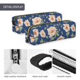 thumbnail image 4 of Easygdp Flower para Estuche de Lápices de Cuero, Estuche de Papelería de Cuero, Estuche de Gran Capacidad con Cremallera, 4 of 7
