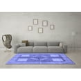 thumbnail image 3 of Ahgly Company Indoor Square Abstract Blue Modern Area Rugs, 8' Square, 3 of 4