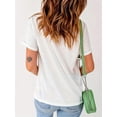 thumbnail image 3 of Love Valentine'S Day Flowers Graphic Print t-shirt, Short Sleeve Crew Neck Casual Top For Summer Women'S Clothing, 3 of 7