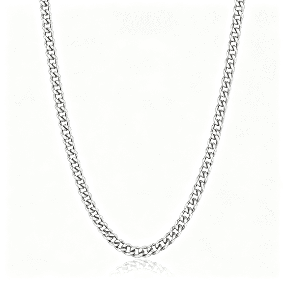 DESIGNICE 3.5\/5Mm Cuban Link Chain Necklace for Men, Mens Chain Jewelry Gift | Silver Tone\/Black\/14K Gold Plated Stainless Steel Necklace Chain, Mens Chain 16-28 Inch
