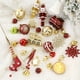 thumbnail image 3 of Juego de bolas navideñas pintadas-oro burdeos, 3 of 6