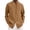 Orange, variant on Wrtxtat Linen Shirts for Men Collarless Button Down Long Sleeve Casual Shirts Lightweight Spring Summer Travel Holiday Shirts Orange XXL