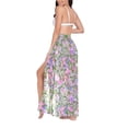 thumbnail image 3 of Women Sarong Wraps Retro Floral Swimsuit Beach Pareo Bikini Coverups Skirt L, 3 of 7