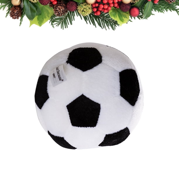 KAKOWELY 1 sonajero de peluche con control de voz, forma de balón de fútbol, para bebés recién nacidos (blanco y negro)
