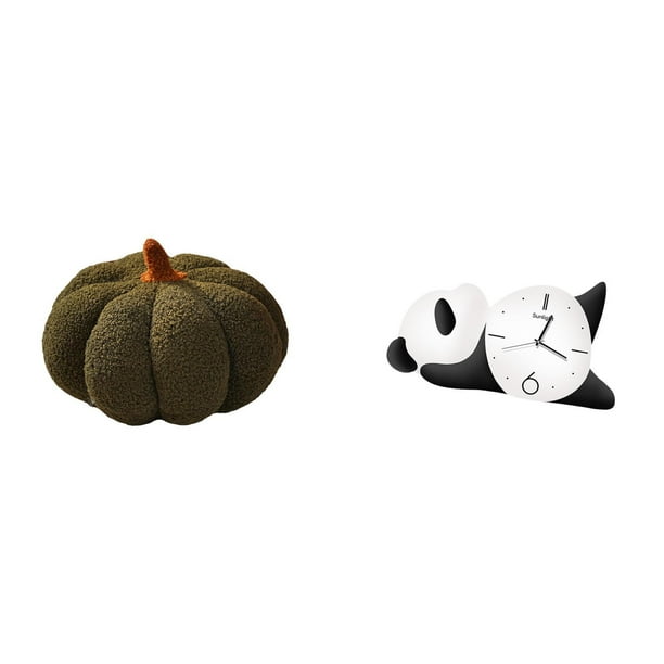 Almohadas de calabaza de Halloween,Cojines de calabaza de Halloween,suaves,para decoración del hogar,Cojines decorativos de calabaza,peluches de Halloween,sofá,Reloj de pared,Reloj de pared