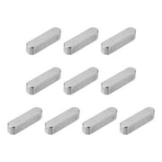 10Pack Round Ended Feather Key, 6 x 6 x 25mm Stainless Steel Key Stock Keystock
