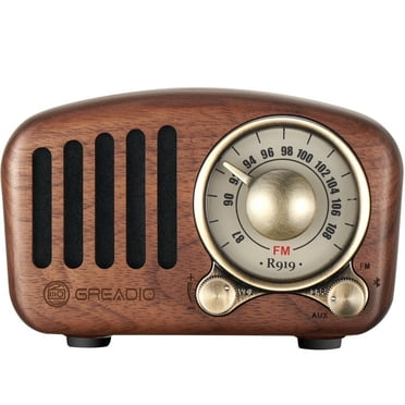 Greadio Portable Bluetooth Speaker, Retro Radio, Vintage Bluetooth Speaker R919 for Home, New
