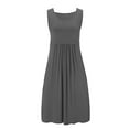 thumbnail image 4 of Efsteb Women's Sleeveless Nursing Dress Casual Rond Neck Maternity Dress Solid Color Sleeveless Tank Dress Comfy Breastfeeding Clothes（Dark Gray,XXL）, 4 of 4