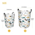 thumbnail image 2 of Lsque Cute Whale pattern Laundry Hamper Basket, Tall Woven Rope Hamper Basket for Clothes, Lightweight Storage Basket, Collapsible Waterproof-Medium, 2 of 8