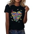 thumbnail image 3 of jiaxiM Short Sleeve Tops for Women Summer Trendy Casual Crew Neck Plain T Shirts Soft Basic Tunic Tees Fashion Clothing, 3 of 6
