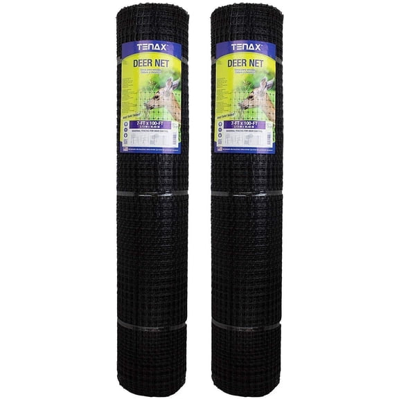 Tenax Deer Netting - Black, 7 ft x 100 ft - Pack of 2