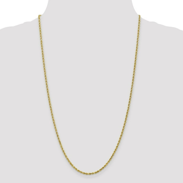 10k yellow gold 1.5mm offers Rope chain 20 inch new