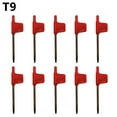 thumbnail image 1 of BTOER 10pcs Torx Head Screwdriver L Shape Red Flag Type Spanner Key Screw Driver Wrench T5 T6 T7 T8 10 T15 T20 Hand Tools, 1 of 9