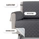 thumbnail image 3 of Funda de sofá Utopia Bedding para sofá de dos plazas, 117 cm, color gris, 3 of 8