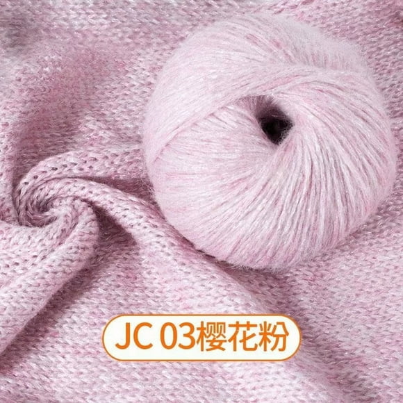 suxuMhao Crochet Yarn, 3 Rolls - Premium Mohair Yarn, Soft & Warm for Scarves, Hats & Crafts, Easy to Work with for DIY Crocheting Projects, Ideal for Beginners & Experts,pink