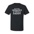 thumbnail image 2 of Wild Bobby, Best Husbands Gets Promoted to Daddy, Father's Day, Men Graphic T-Shirt, Black, Medium, 2 of 3