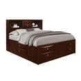 thumbnail image 2 of New Merlot veneer King Bed with bookcase headboard  10 drawers, 2 of 2