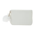 thumbnail image 4 of Ofertas Únicas 1 Pc Monedero de Monedas Cartera Portátil Cuadrado Cuadrícula Monedero con Cremallera Blanco, 4 of 5