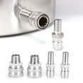 thumbnail image 1 of Conector de púas, 4 piezas, rosca G1/2 pulg., conector de elaboración de cerveza casera de acero inoxidable, diseñado para el futuro, 1 of 10