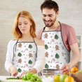 thumbnail image 4 of White Christmas Gingerbread Man Pattern Apron-Garden Aprons for Women with Pockets-Cotton Linen Waterproof Kitchen Cooking Gardening Aprons Adjustable for Kitchen,Cooking,BBQ and Salon 33"x27", 4 of 7
