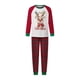 thumbnail image 2 of Conjunto de pijama navideño familiar a juego, camisetas de manga larga con estampado de renos y pantalones a cuadros. Ropa de dormir navideña., 2 of 9